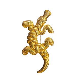 Vintage Gold Alligator Brooch